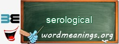 WordMeaning blackboard for serological